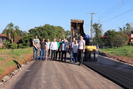 Pavimentação asfáltica em Forqueta será concluída nesta semana