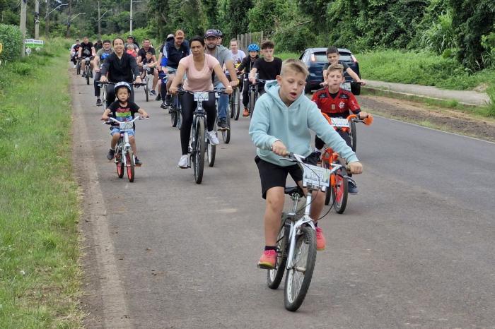 A maioria dos ciclistas optou pelo trajeto longo, com deslocamento até o CTG Querência do Arroio do Meio e a Casa do Peixe