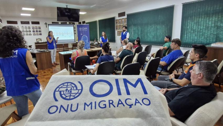 Ações de preparação e capacitação com a OIM vêm ocorrendo desde o início do ano, contemplando diversos aspectos da preparação e enfrentamento a desastres