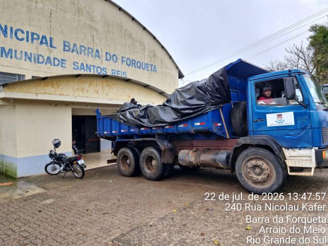 Famílias foram encaminhadas para o ginásio do bairro Barra do Forqueta