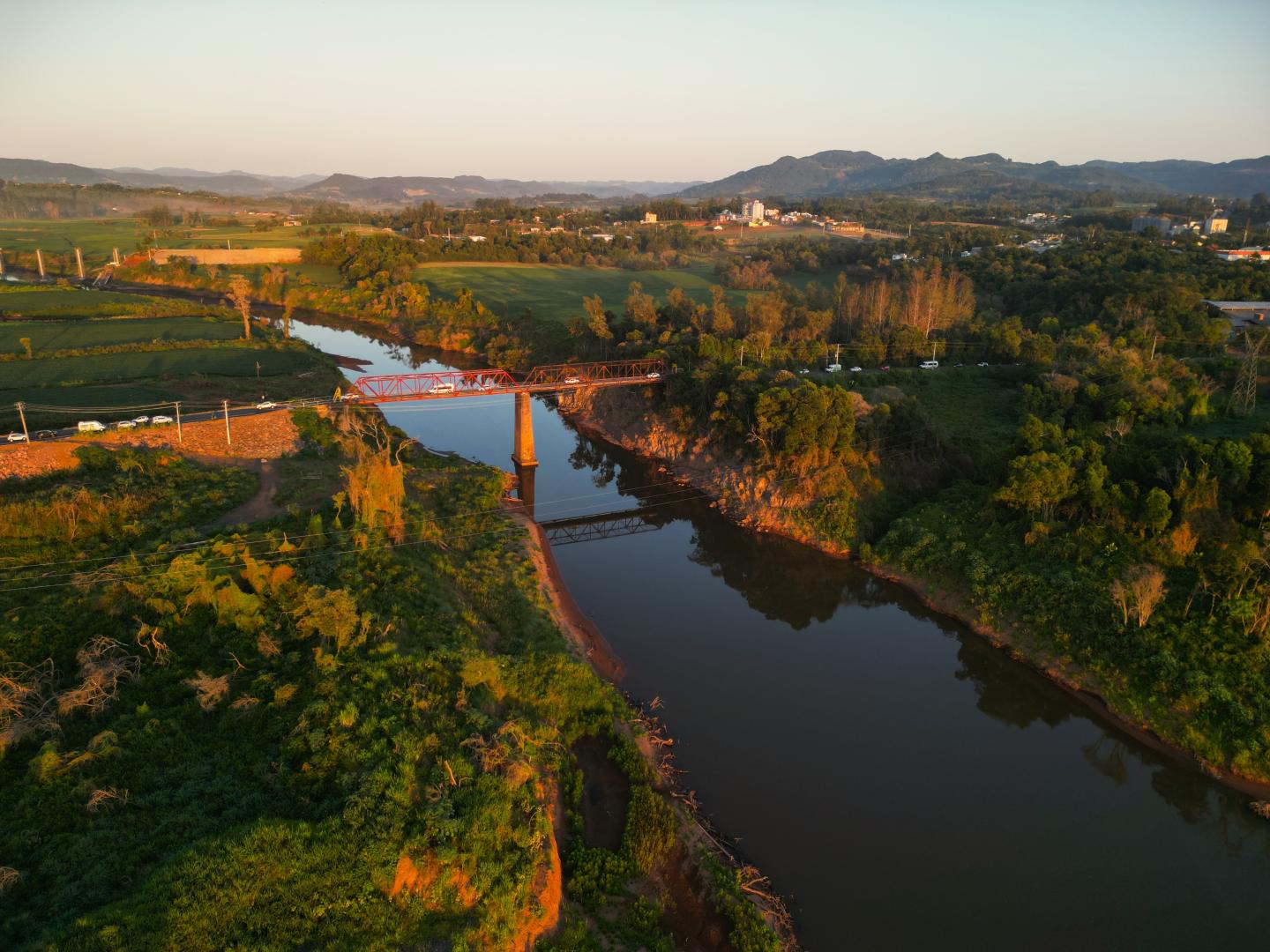 Ponte de Ferro foi reinaugurada em junho de 2024, após parte da estrutura ser arrastada pela força do rio Forqueta_Foto: Fábio Alex Kuhn