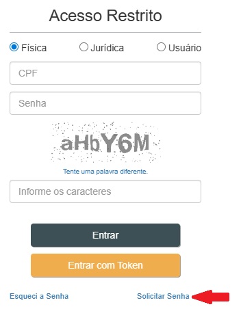 solicitar senha